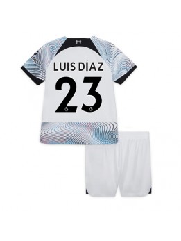Liverpool Luis Diaz #23 Auswärts Trikotsatz für Kinder 2022-23 Kurzarm (+ Kurze Hosen)